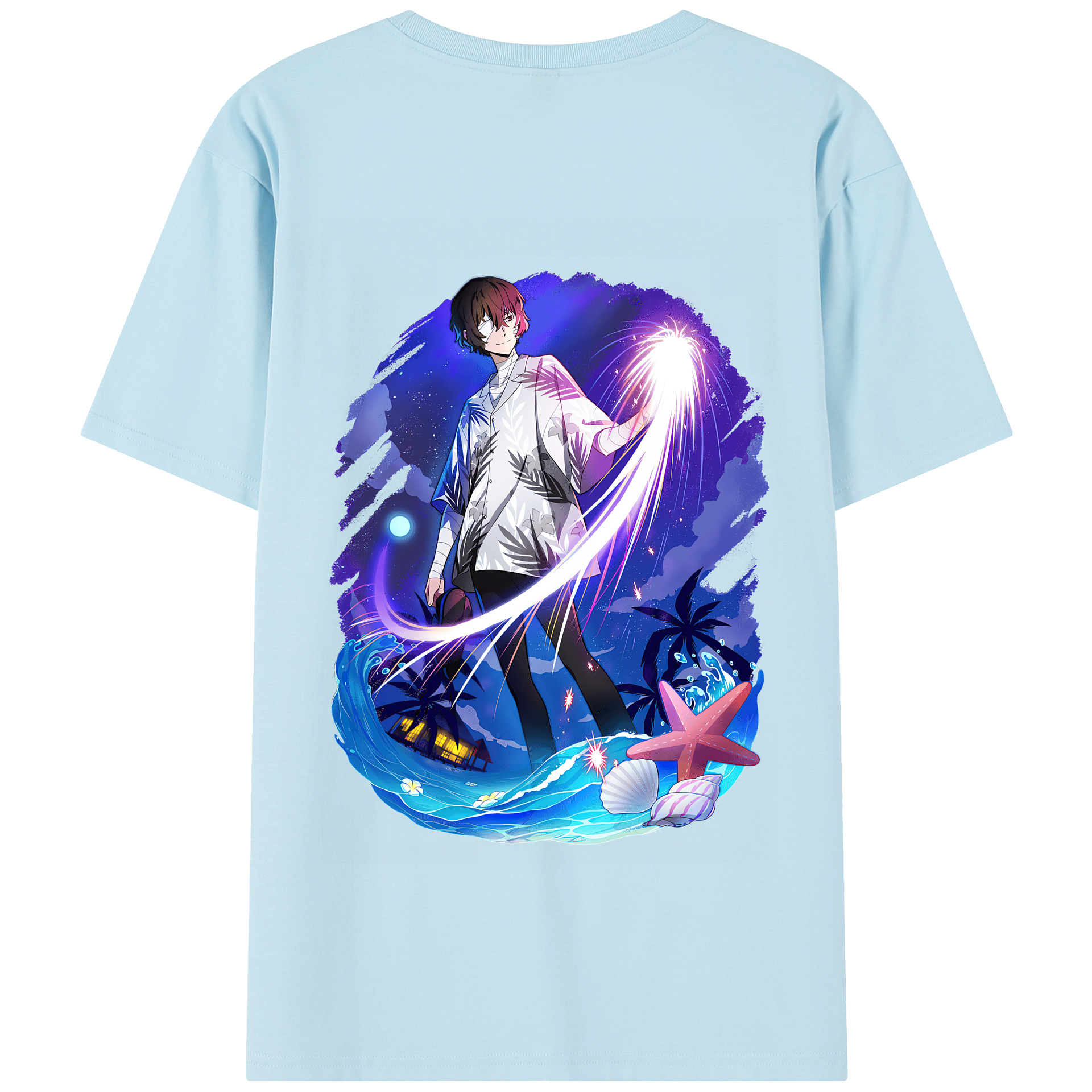 （画像用） 文豪ストレイドッグス Bungo Stray Dogs 綿100％半袖Tシャツ（背面プリント）